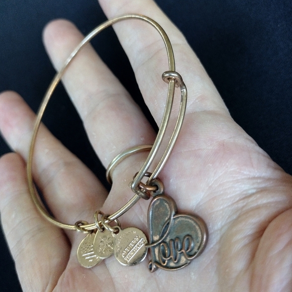 Alex and Ani Rose Gold Heart Charm Bracelet - Picture 4 of 6